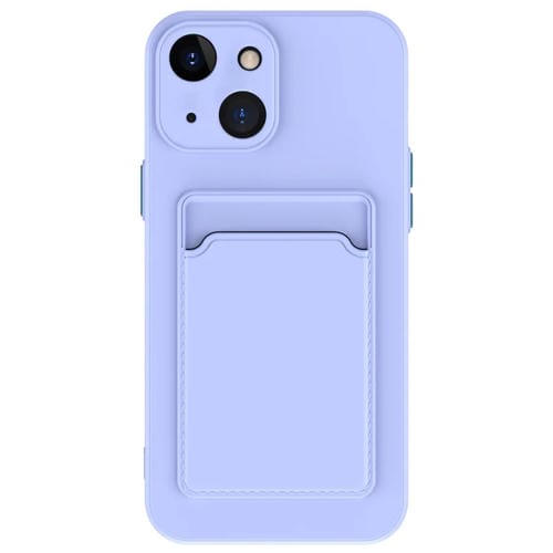 Para iPhone 15 Skin Feel Card Contraste Color BotĂłn TPU Funda para TelĂ©fono (PĂșrpura) - MOVILSTORE