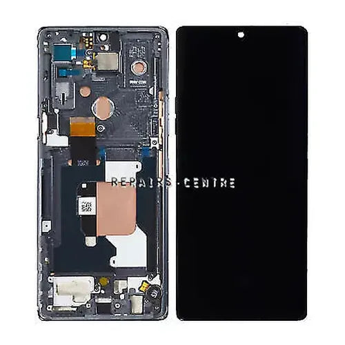 Vollbild Original LG Velvet 5G USA-Version mit Rahmen (Silber)