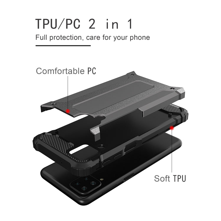 Funda combinada para Samsung Galaxy A12 Magic Armor TPU + PC (gris)