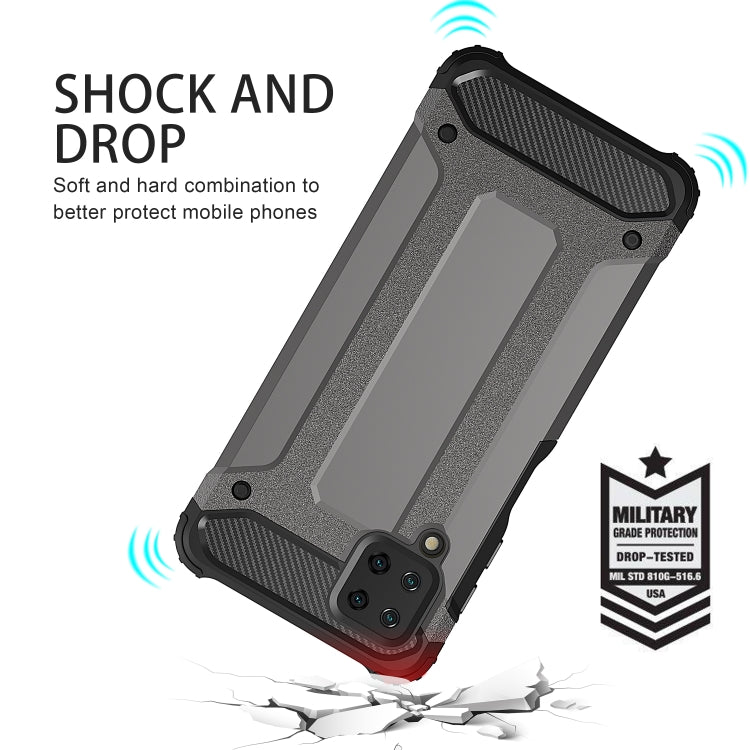 Funda combinada para Samsung Galaxy A12 Magic Armor TPU + PC (gris)