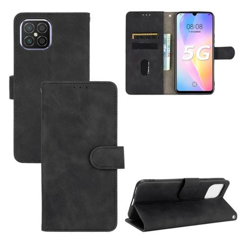 Para Huawei nova 8 SE, color sólido, sensación de piel, hebilla magnética, textura de pantorrilla con tapa horizontal, funda de cuero PU con soporte, ranuras para tarjetas y billetera