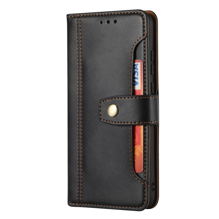 Para Huawei P20 Estuche de cuero con cierre de doble pliegue horizontal con textura de becerro con marco de fotos, soporte, ranuras para tarjetas y billetera (negro)
