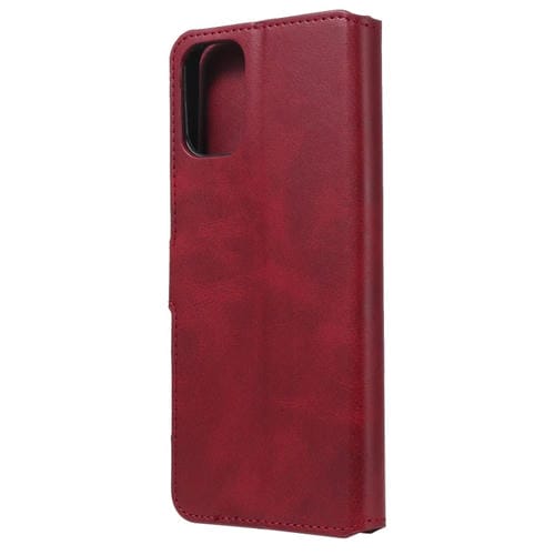 Para Motorola Moto G9 Plus Classic Calf Texture PU + TPU Funda de cuero con tapa horizontal, con soporte, ranuras para tarjetas y billetera (rojo)