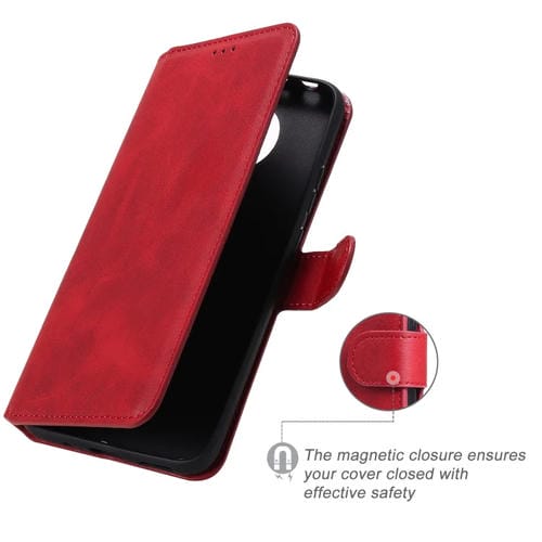 Para Nokia 3.4 / 7.3 Classic Calf Texture PU + TPU Funda de cuero con tapa horizontal, con soporte, ranuras para tarjetas y billetera (rojo)