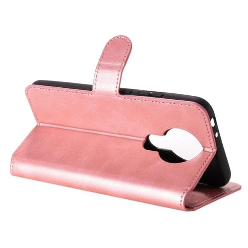 Para Nokia 3.4 / 7.3 Classic Calf Texture PU + TPU Funda de cuero con tapa horizontal, con soporte, ranuras para tarjetas y billetera (oro rosa)