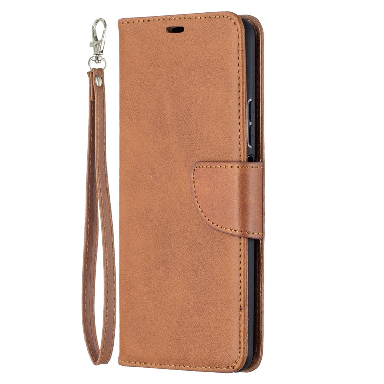 Para Huawei P Smart 2021 / Y7A Retro Cordero Textura Color Pure Horizontal Flip PU Funda de cuero con soporte y ranuras para tarjetas y Filtera (Marrón)