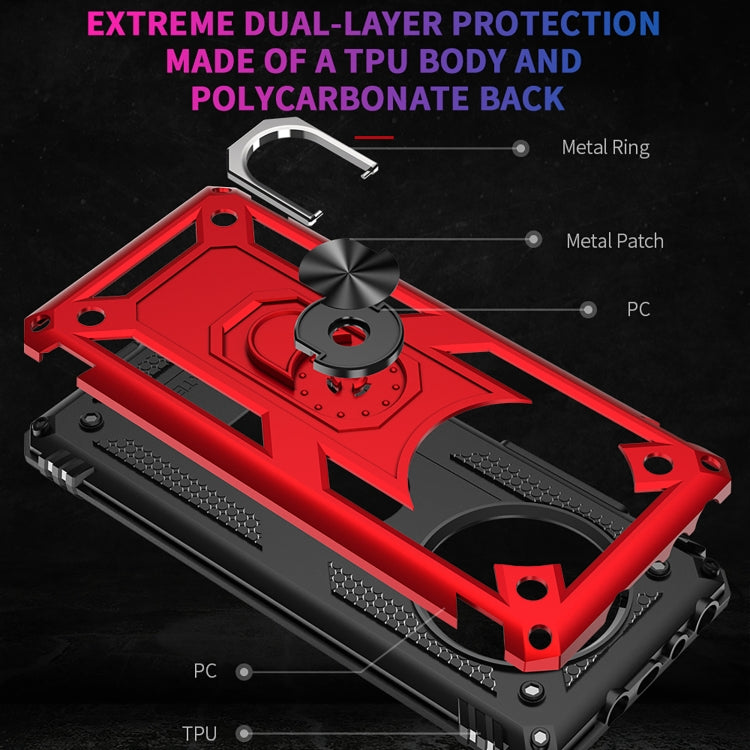 Para Huawei Mate 40 Funda protectora TPU + PC a prueba de golpes con soporte giratorio de 360 grados (rojo)
