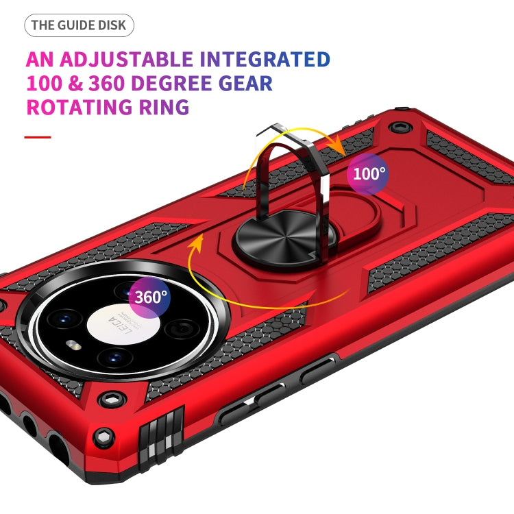 Para Huawei Mate 40 Funda protectora TPU + PC a prueba de golpes con soporte giratorio de 360 grados (rojo)