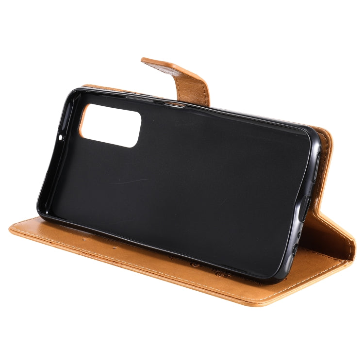 Para Huawei P Smart 2021 3D mariposas en relieve patrón de estuche horizontal Flip de cuero con soporte y ranura para tarjeta y billetera (amarillo)