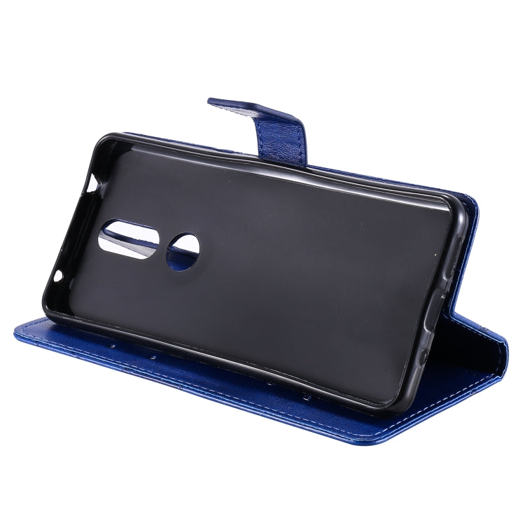 Para Nokia 2.4 3D Mariposas Patrón de relieve Funda de cuero con tapa horizontal con soporte, ranura para tarjeta y billetera
