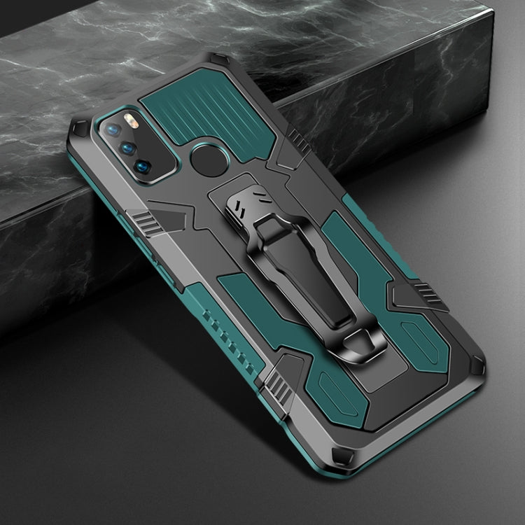 Para Infinix Hot 9 Play Machine Armor Warrior Aftersproof PC + TPU Funda protectora (Ejército Green)