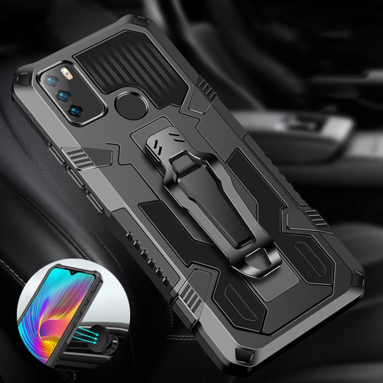 Para Infinix Hot 9 Play Machine Armor Warrior Aftersproof PC + TPU Funda protectora (Royal Blue)