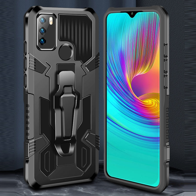 Para Infinix Note7 Lite / Hot 9 Máquina Armor Warrior Aftersproof PC + TPU Funda protectora (café)