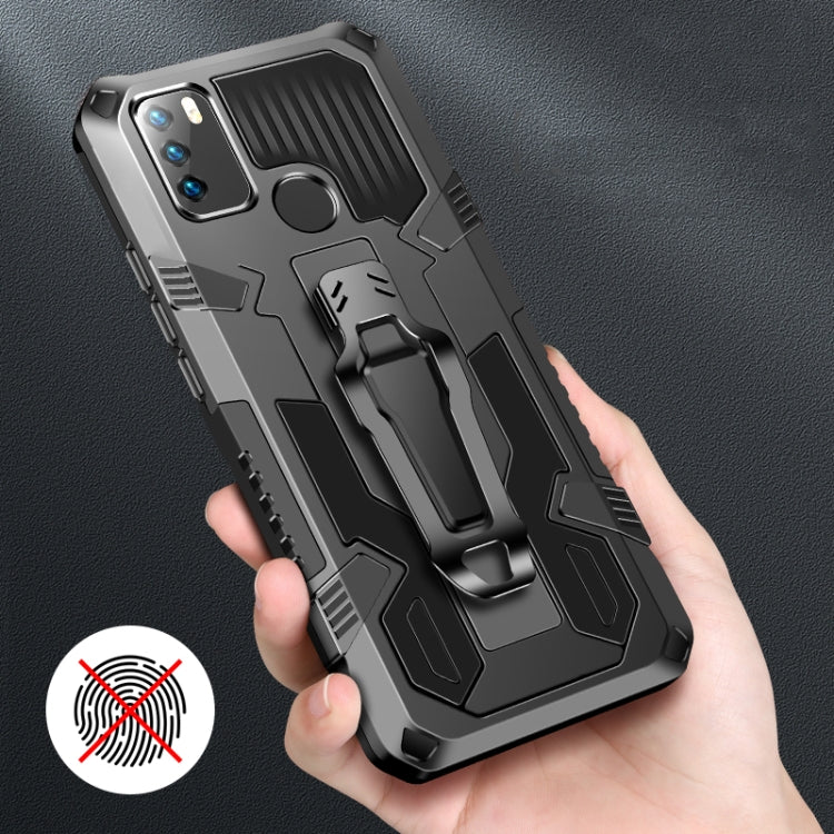 Para Infinix Note7 Lite / Hot 9 Máquina Armor Warrior Aftersproof PC + TPU Funda protectora (café)