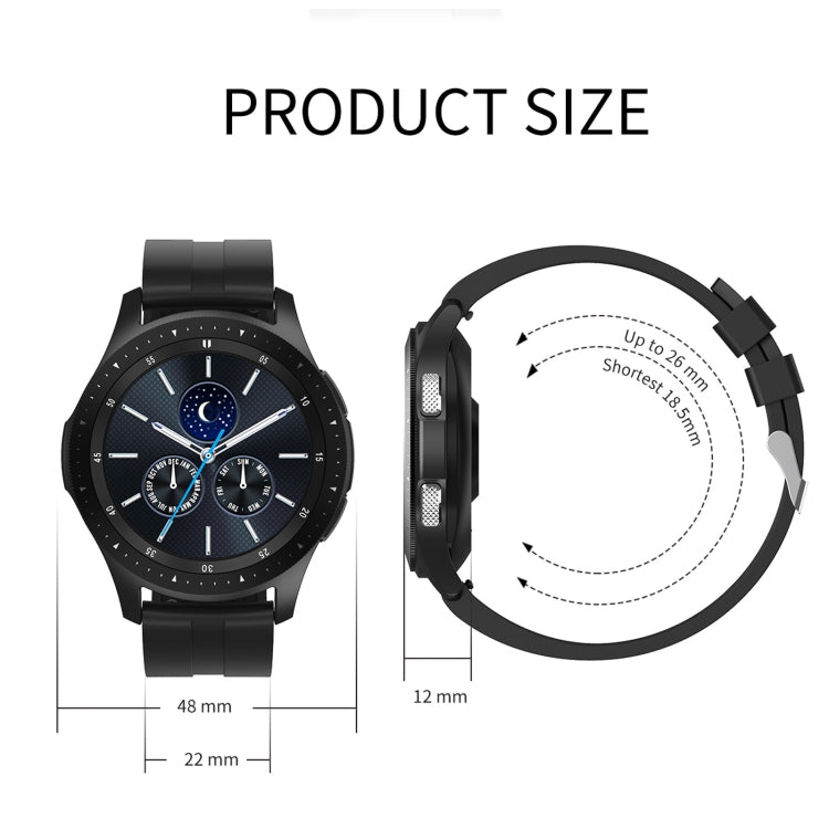 Pulsera Inteligente W68 1.54 Pulgadas Pantalla Táctil IP67 Monitoreo Oxígeno y Frecuencia Cardíaca (Negro)