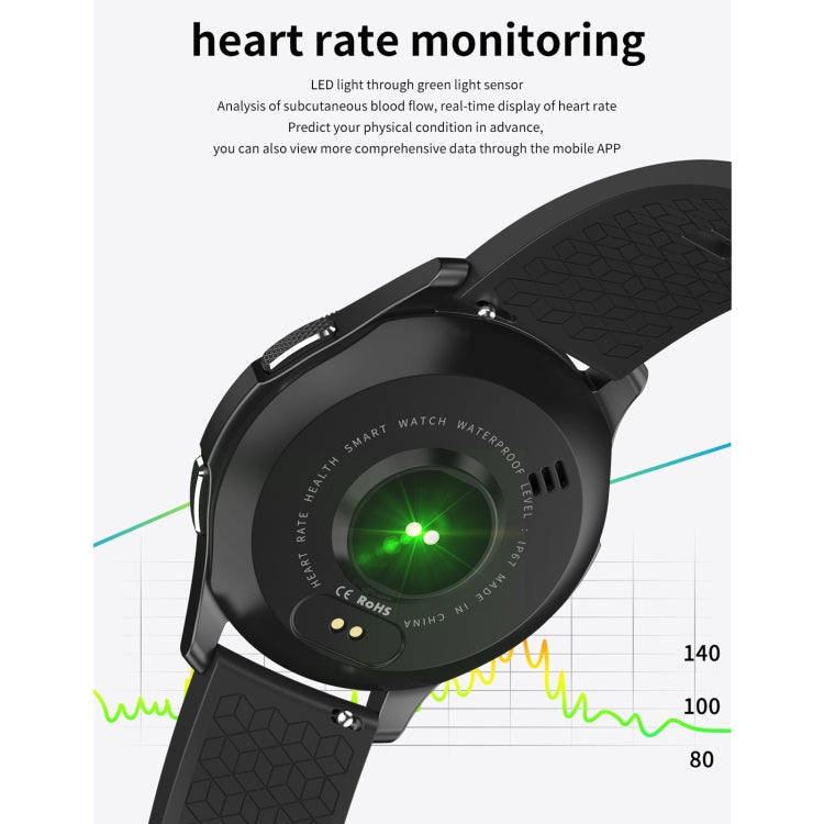 Pulsera Inteligente W68 1.54 Pulgadas Pantalla Táctil IP67 Monitoreo Oxígeno y Frecuencia Cardíaca (Negro)