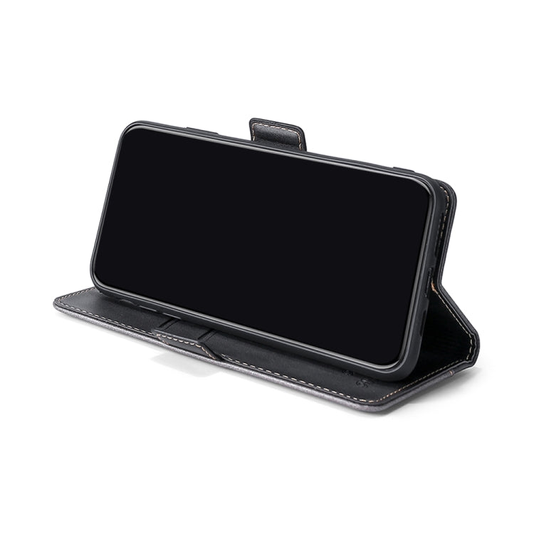 Estuche de Cuero Samsung Galaxy A31 Textura Retro Hebilla Lateral Tapa Horizontal Soporte Ranuras para Tarjetas Billetera (Negro)