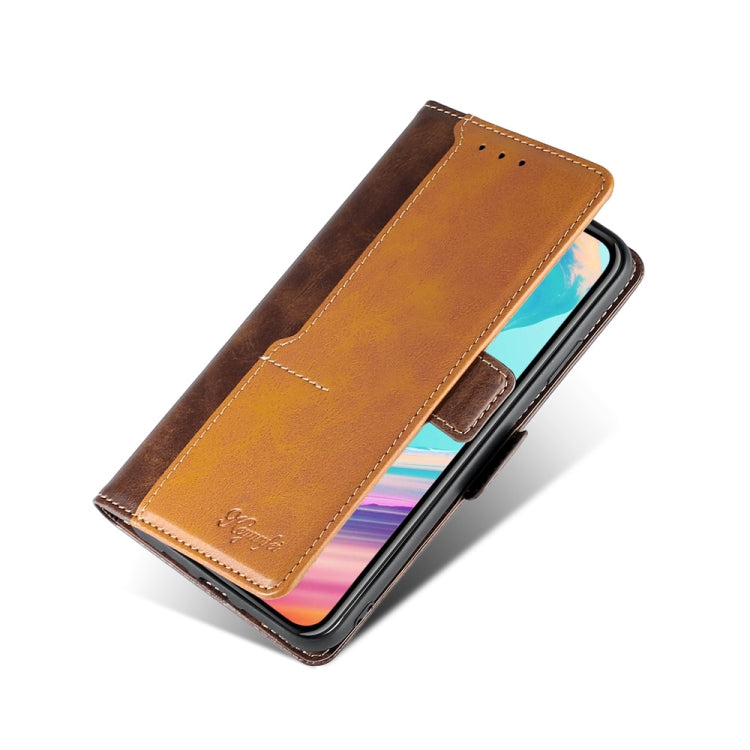 Estuche de Cuero Samsung Galaxy A71 5G Tapa Horizontal Soporte Ranuras Tarjetas Billetera (Marrón)