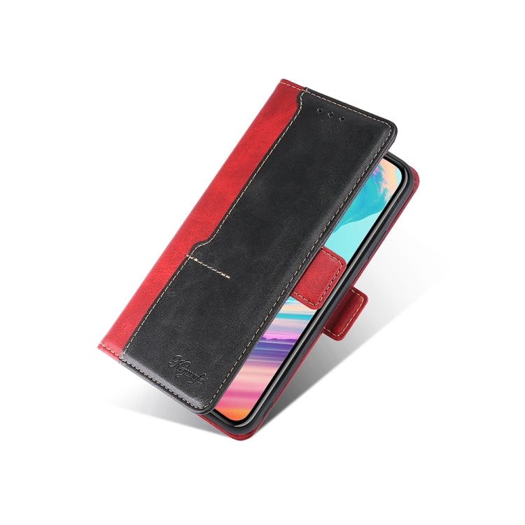 Estuche de Cuero para Samsung Galaxy Note10 + con Tapa Horizontal, Hebilla Lateral, Soporte, Ranuras para Tarjetas y Billetera (Rojo)