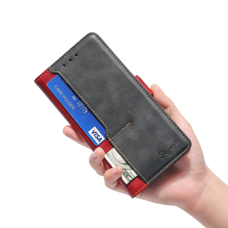 Estuche de Cuero para Samsung Galaxy Note10 + con Tapa Horizontal, Hebilla Lateral, Soporte, Ranuras para Tarjetas y Billetera (Rojo)