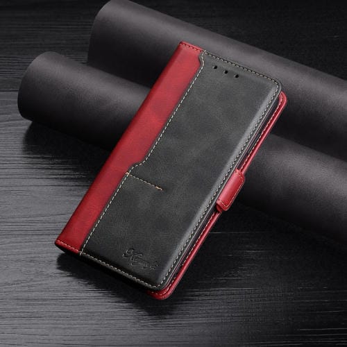 Estuche de Cuero para Samsung Galaxy S9 con Tapa Horizontal, Hebilla Lateral, Soporte, Ranuras para Tarjetas y Billetera (Rojo)