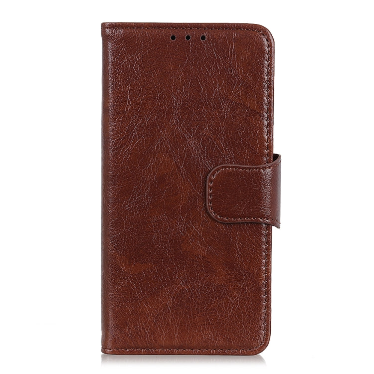 Para Sony Xperia Ace II Hebilla de cobre Nappa Texture Horizontal Flip Funda de cuero con soporte y tragamonedas y billetera (marrón)
