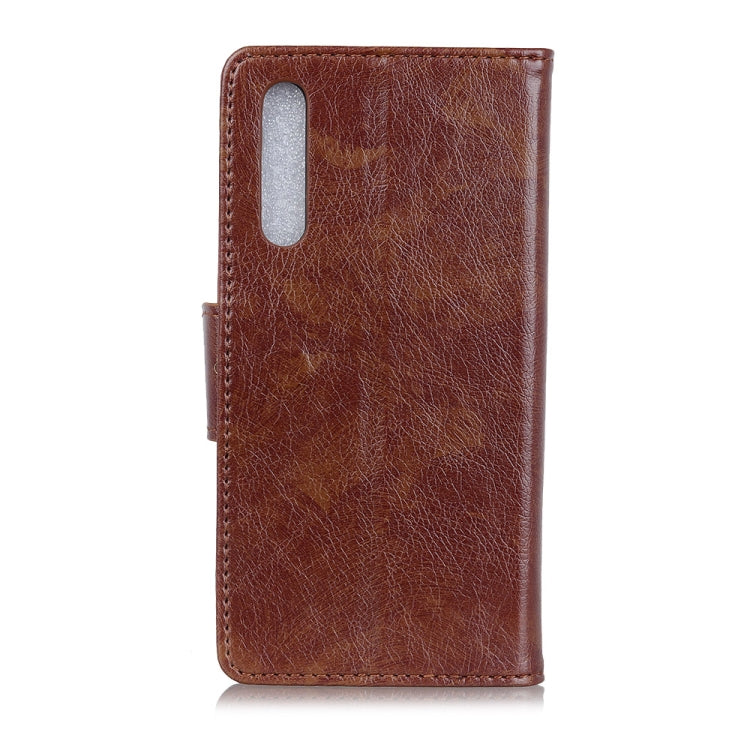 Para Sony Xperia Ace II Hebilla de cobre Nappa Texture Horizontal Flip Funda de cuero con soporte y tragamonedas y billetera (marrón)
