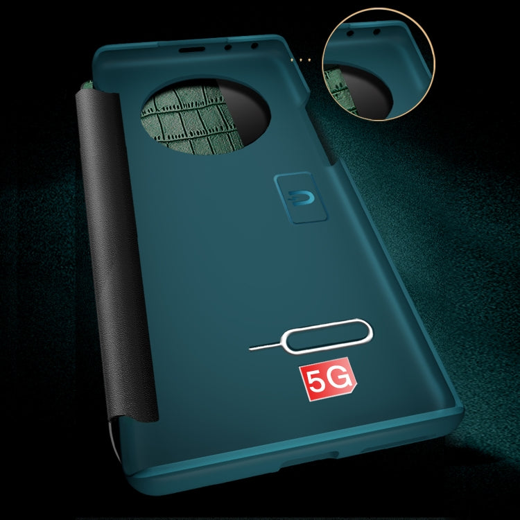 Para Huawei Mate 40 Cocodrilo Textura Ventana Ventana Horizontal Flip Funda de cuero (rojo)