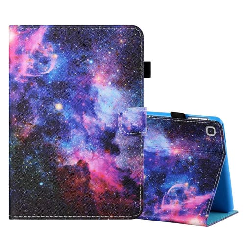 Funda para Samsung Galaxy Tab A7 Lite 8.7 (2021) T220 Caja de Cuero Horizontal Flip con Soporte y Ranura para Tarjeta (Cielo Estrellado)