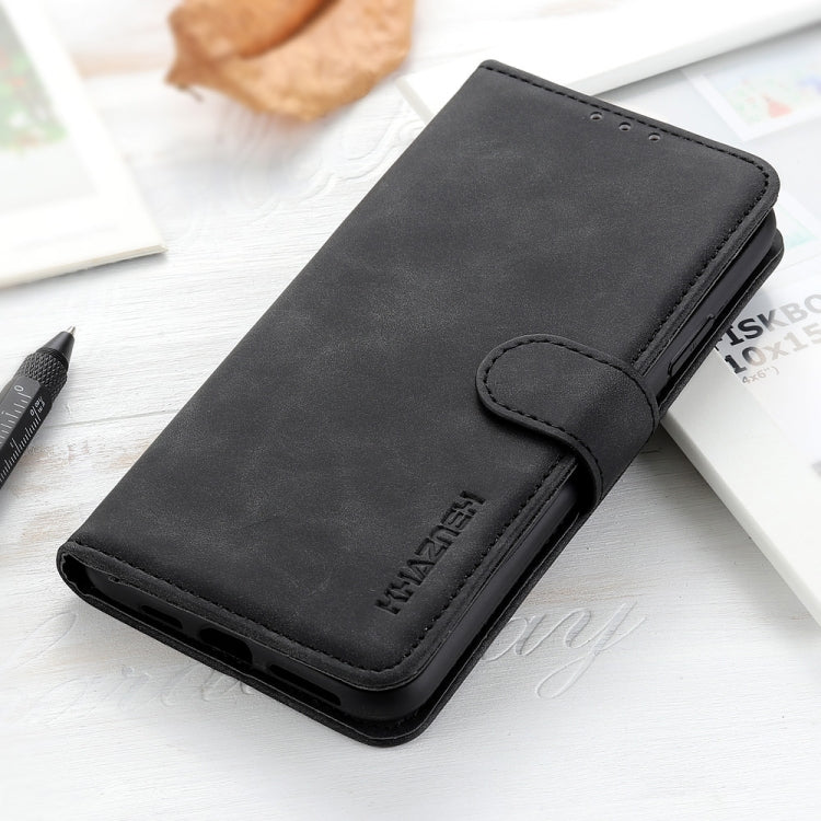 Para Google Pixel 6 Khazneh Retro Texture PU + TPU Funda de cuero Horizontal Flip con soporte y ranuras para tarjetas (Negro)