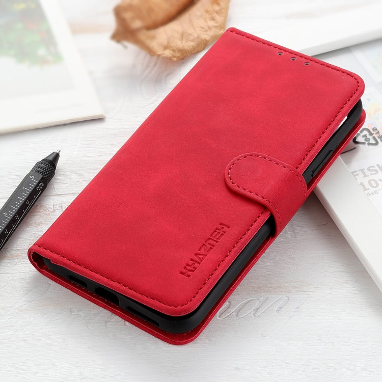 Para Google Pixel 6 Khazneh Retro Texture PU + TPU Funda de cuero de flip horizontal con soporte y ranuras para tarjetas y billetera (rojo)