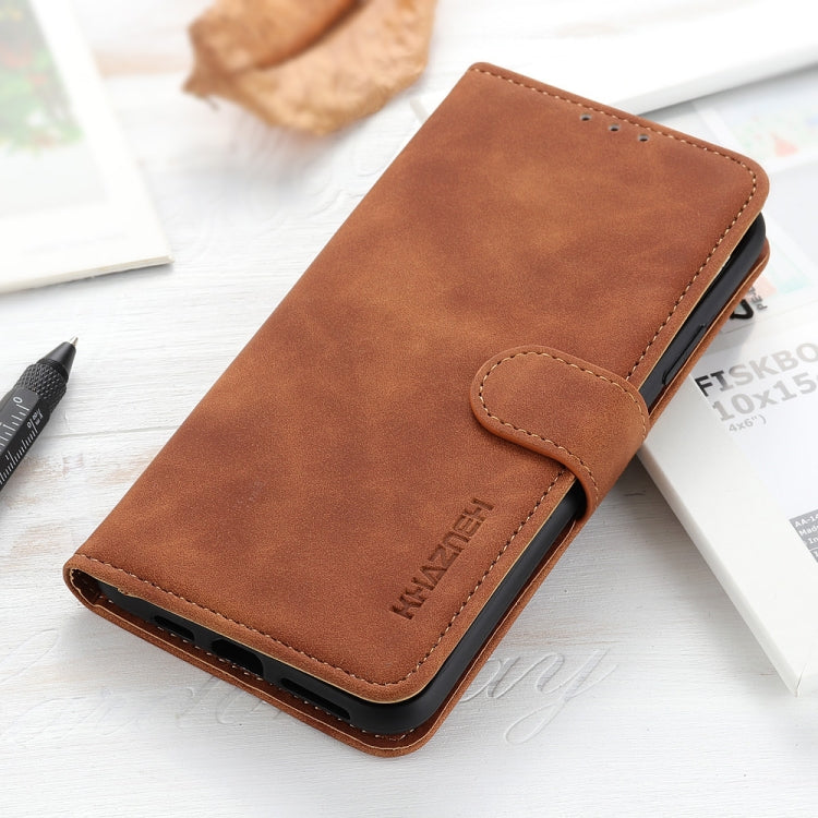 Para Google Pixel 6 Khazneh Retro Texture PU + TPU Funda de cuero de flip horizontal con soporte y tragamonedas y billetera (marrón)