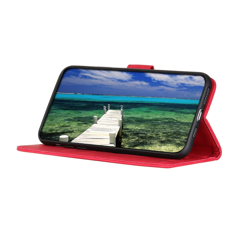 Para Google Pixel 6 Pro Khazneh Retro Texture PU + TPU Funda de cuero Horizontal Flip con soporte y tragamonedas y billetera (rojo)