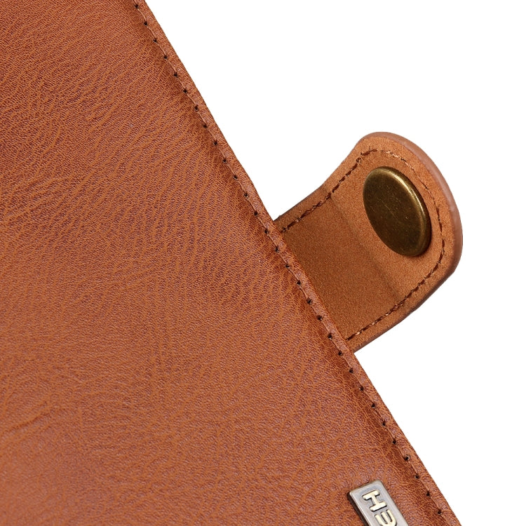 Para Google Pixel 6 Pro Khazneh Cowhide Texture Horizontal Flip Funda de cuero con soporte y tragamonedas y billetera (Marrón)