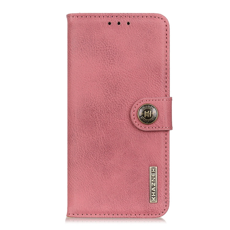 Para Google Pixel 6 Pro Khazneh Cowhide Texture Horizontal Flip Funda de cuero con soporte y tragamonedas y billetera (rosa)