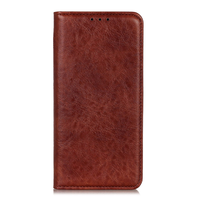 Para Google Pixel 6 Magnético Crazy Horse Texture Horizontal Flip Funda de cuero con soporte y tragamonedas y billetera (Marrón)
