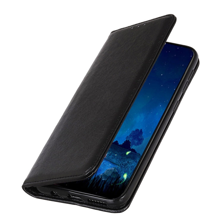 Para Google Pixel 6 Pro Magnetic Crazy Horse Texture Horizontal Flip Funda de cuero con soporte y ranuras para tarjetas y billetera (Negro)