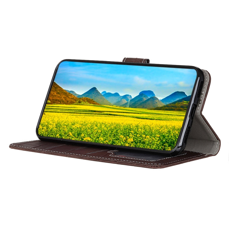 Para Google Pixel 6 Pro CroCodile Texture Horizontal Flip Funda de cuero con soporte y ranuras para tarjetas y marco y billetera (marrón)