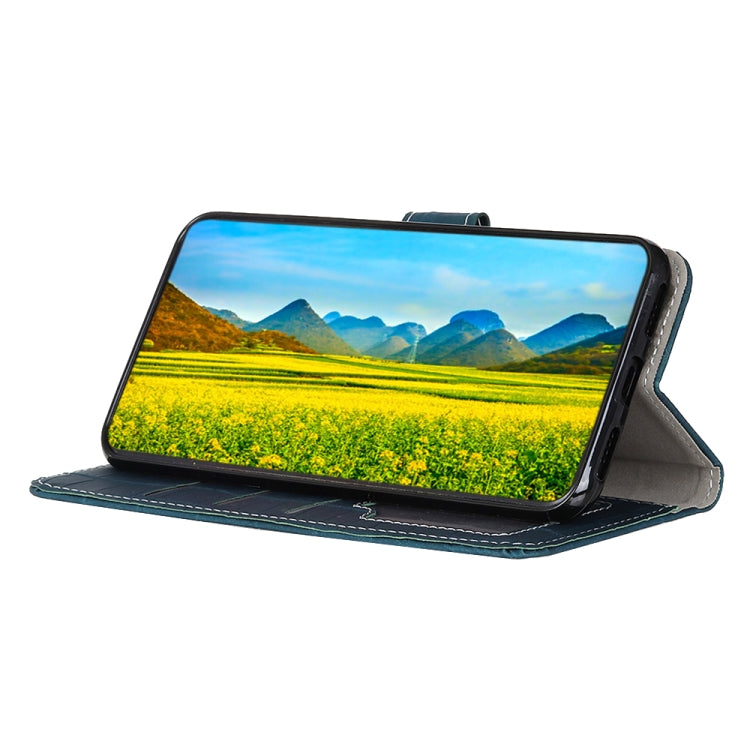 Para Google Pixel 6 Pro CroCodile Texture Horizontal Flip Funda de cuero con soporte y ranuras para tarjetas y marco de fotos y billetera (verde oscuro)