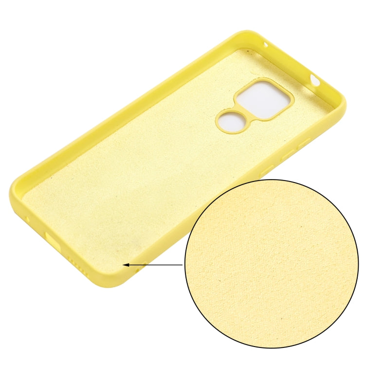Para Motorola Moto G Play (2021) Caja de cobertura completa de silicona de silicona líquida de color puro (amarillo)