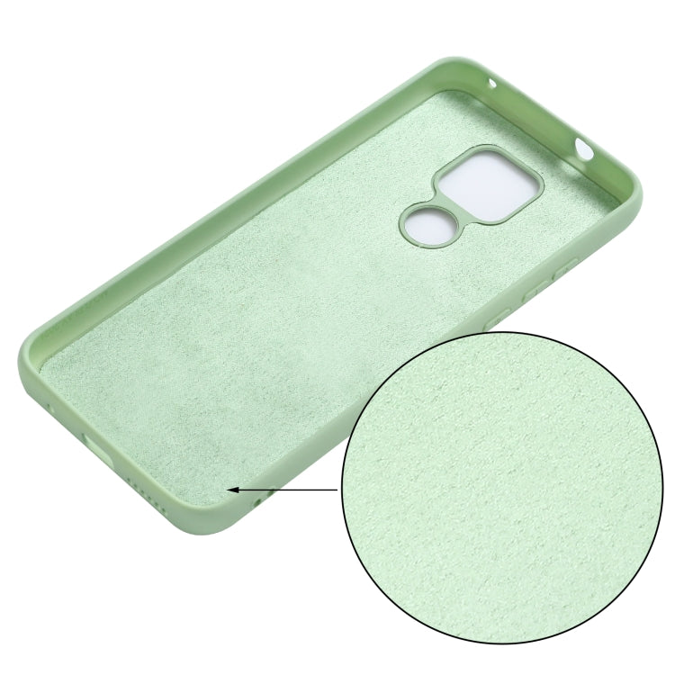 Para MOTOROLA MOTO G PLAY (2021) Caja de cobertura completa de silicona de silicona líquida de color puro (verde)