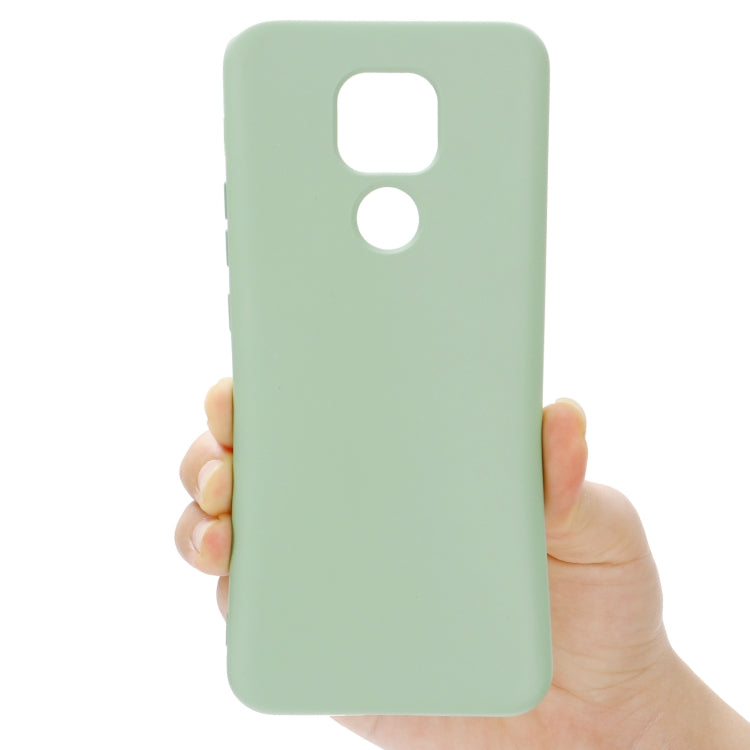 Para MOTOROLA MOTO G PLAY (2021) Caja de cobertura completa de silicona de silicona líquida de color puro (verde)