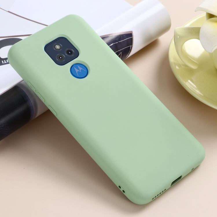 Para MOTOROLA MOTO G PLAY (2021) Caja de cobertura completa de silicona de silicona líquida de color puro (verde)