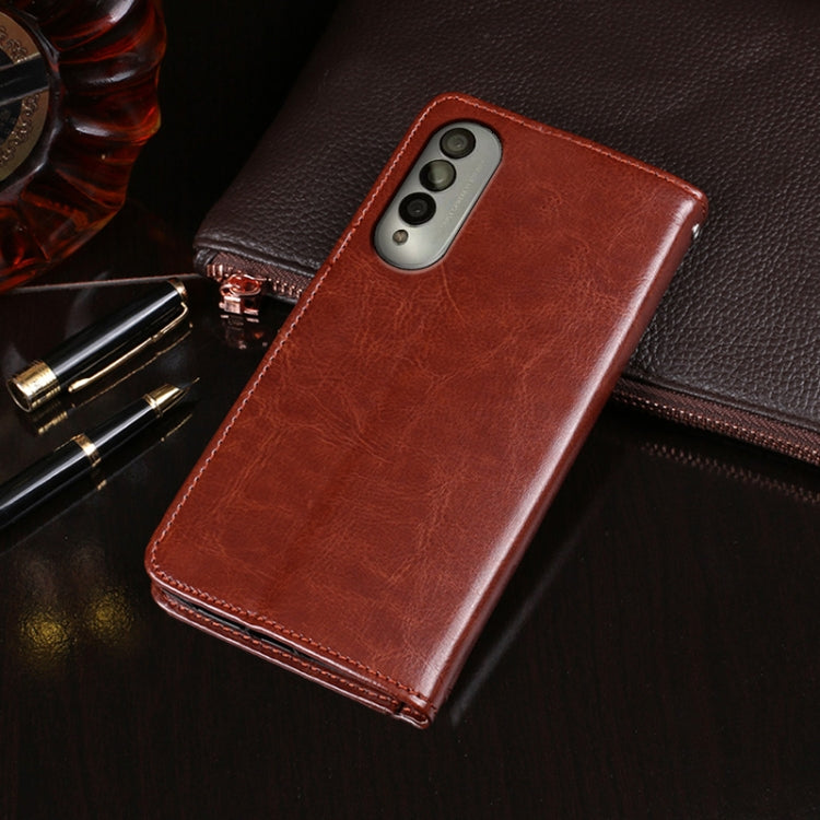 Para honrar X20 SE Idewei Crazy Horse Texture Horizontal Flip Funda de cuero con soporte y tragamonedas y billetera (marrón)