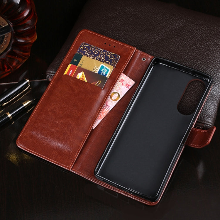 Para honrar X20 SE Idewei Crazy Horse Texture Horizontal Flip Funda de cuero con soporte y tragamonedas y billetera (marrón)