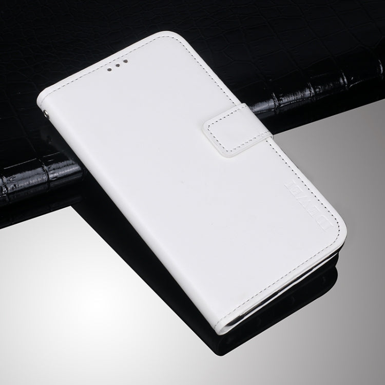 Para ZTE Nubia Red Magic 6r Idewei Crazy Horse Texture Horizontal Flip Funda de cuero con soporte y tragamonedas y billetera (blanco)