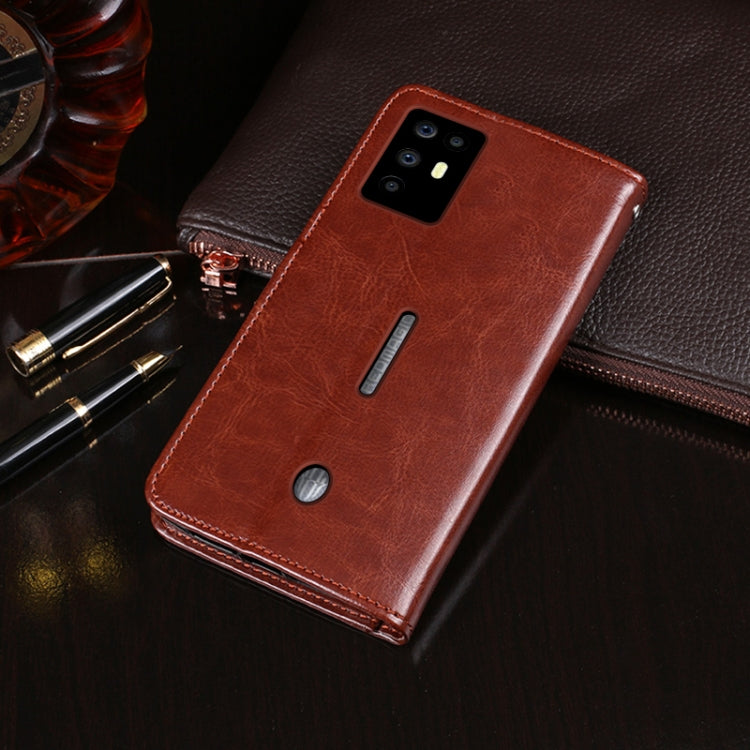 Para ZTE Nubia Red Magic 6r Idewei Crazy Horse Texture Horizontal Flip Funda de cuero con soporte y tragamonedas y billetera (blanco)