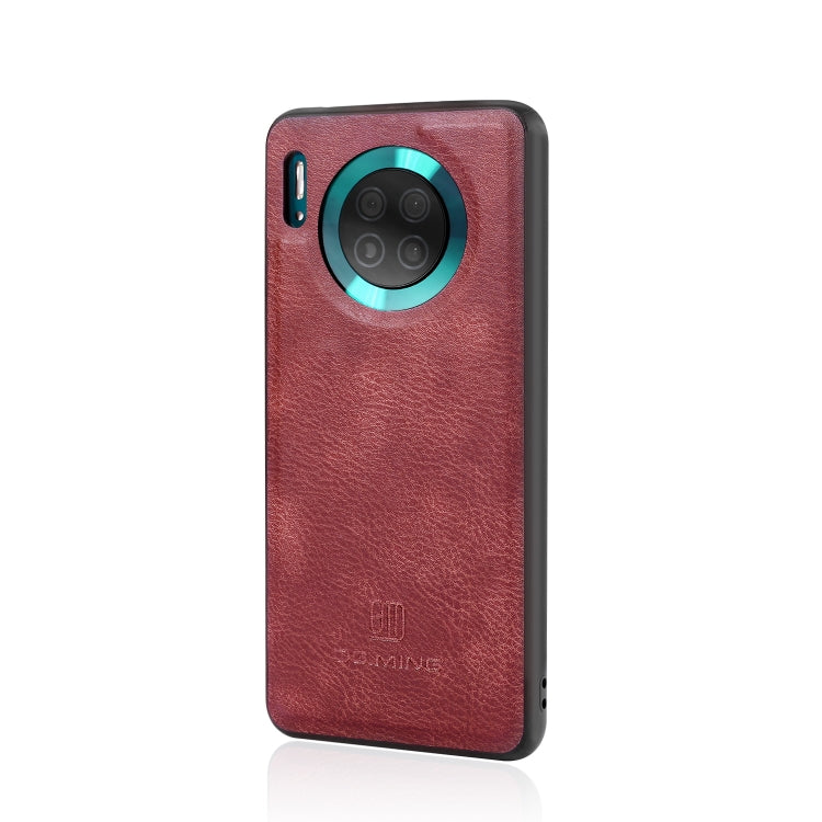 Para Huawei Mate 30 DG.MING Crazy Horse Texture Flip Funda de cuero magnética desmontable con soporte, ranuras para tarjetas y billetera (rojo)