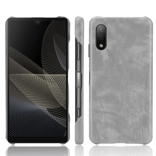 Para Sony Xperia Ace II a prueba de golpes Litchi Texture PC + Case (gris)