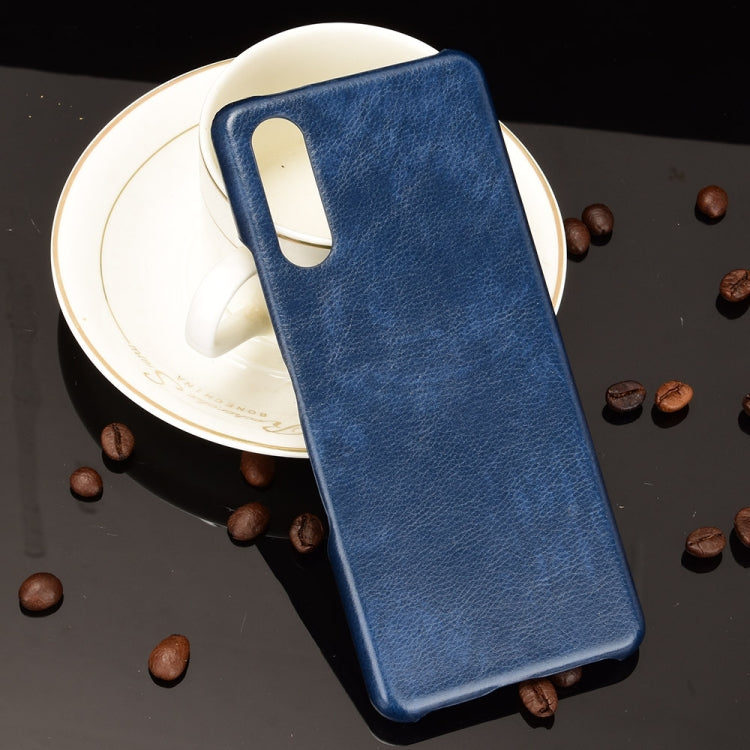 Para Sony Xperia 10 III TRACKI LITCHI Texture PC + Case (Azul)
